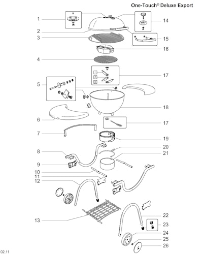 Weber One-Touch Deluxe 57cm Blk (Export)