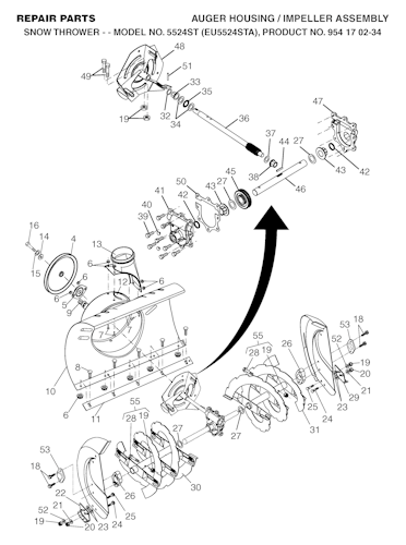 Husqvarna Schneefräsen/Fräsen 954170234 5524ST