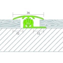 Vorschaubild Proline PROVARIO Universal Übergansprofil Aluminium eloxiert, 100cm