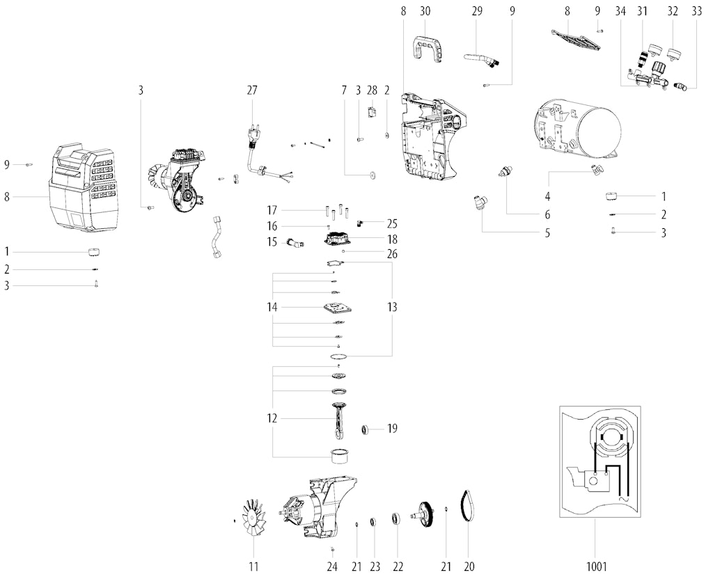 Explosionszeichnung Ersatzteile