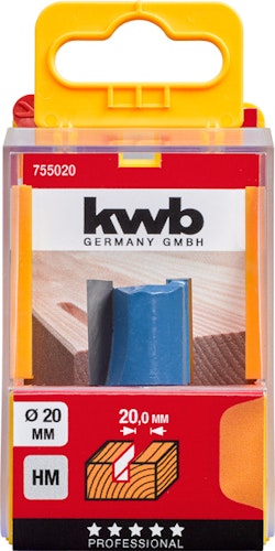 kwb Nutfräser HM 20 mm SB-Box 755020