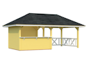 Vorschaubild Palmako Pavillon Bianca 16,6 m² Set 3