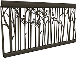 T&J ECOSTECK-Gitterfüllung Bambus ANTHRAZIT, 20 x 280 x 1800 mm Aluminium