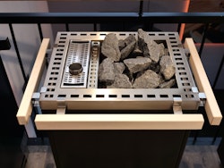 Infraworld Reling für Saunaofen Eterno Combi (3-seitig, in Espe mit Halterung)