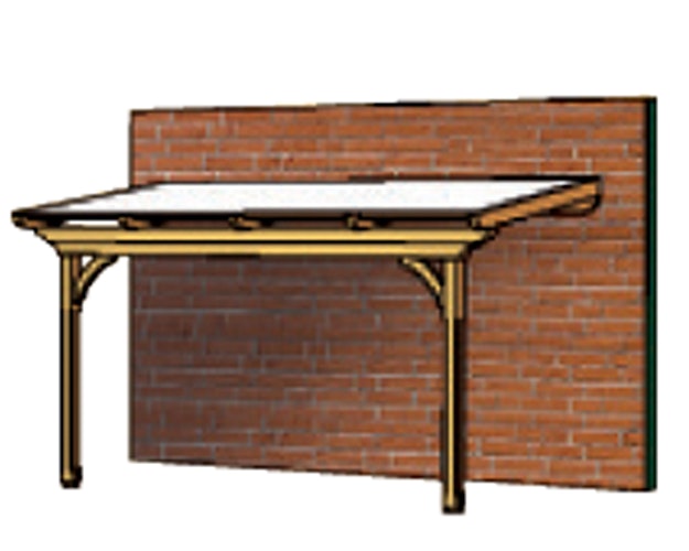 Skan Holz Terrassenüberdachungen Ravenna o. Mittelpfosten Breite 434 cm aus Douglasie