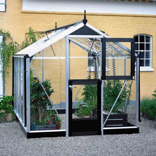 Juliana Gewächshaus Compact - 5 m² / 6,6 m² / 8,2 m² inkl. gratis Fundamentrahmen im Wert von bis zu 429€ (bei Sicherheitsglas+Farbe anthrazit)
