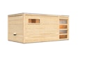 Vorschaubild Karibu Gartensauna Saunahaus Hygge inkl. Vorraum, naturbelassen inkl. gratis Sauna-Zubehörset im Wert von 234,94 €