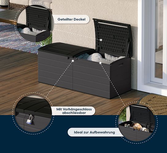 Suncast Kunststoff-Gartenbox 454 L
