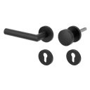 Vorschaubild GRIFFWERK Wechselgarnitur LUCIA PROF Schraubtechnik GK3 Rosetten rund Knopf R2 Graphitschwarz L