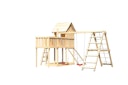 Vorschaubild Akubi Stelzenhaus Frieda mit Doppelschaukelanbau, Klettergerüst, Anbauplattform und Netzrampe