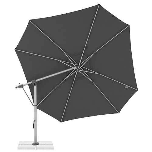 doppler Pendelschirm EXPERT 400 Side, Aluminium Silber / 100 % Polypropylen 220 g/m²