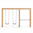 Vorschaubild EXIT Linea Massiv 140 doppelte Holzschaukel mit Reckstange