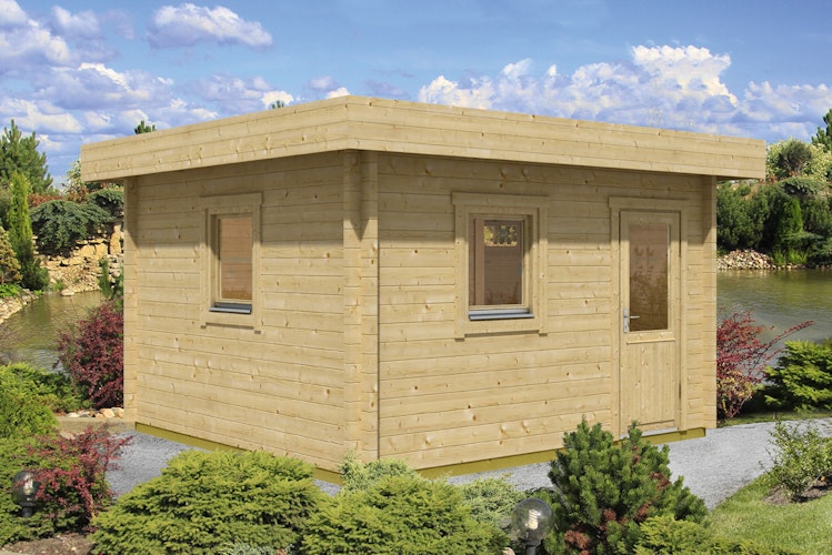 Wolff Finnhaus Saunahaus Keijo 70 isolierverglast