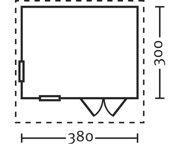 Skan Holz Gartenhaus Breda 1 - 28 mm
