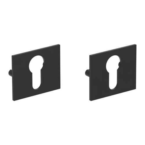 Griffwerk FRAME | DESIGN MANUFAKTUR ROSETTE -Graphitschwarz Rosettenpaar eckig -Prontofix -PZ