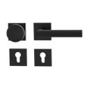 Vorschaubild Griffwerk Wechselgarnitur TRI 134 Schraubtechnik GK3 Rosetten eckig Knopf R2 Graphitschwarz R