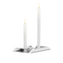 Vorschaubild höfats Kerzenhalter-Set SQUARE CANDLE silber 4 Stück