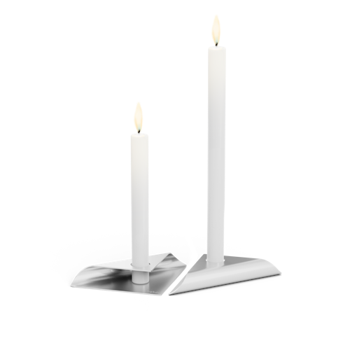 höfats Kerzenhalter-Set SQUARE CANDLE silber 4 Stück