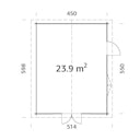 Vorschaubild Palmako Gartenhaus Irene 23,9 m² - 44 mm