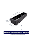 Vorschaubild KHW Hochbeet Demeter L schmal - B 158 x T 44 x H 31 cm - 196 l