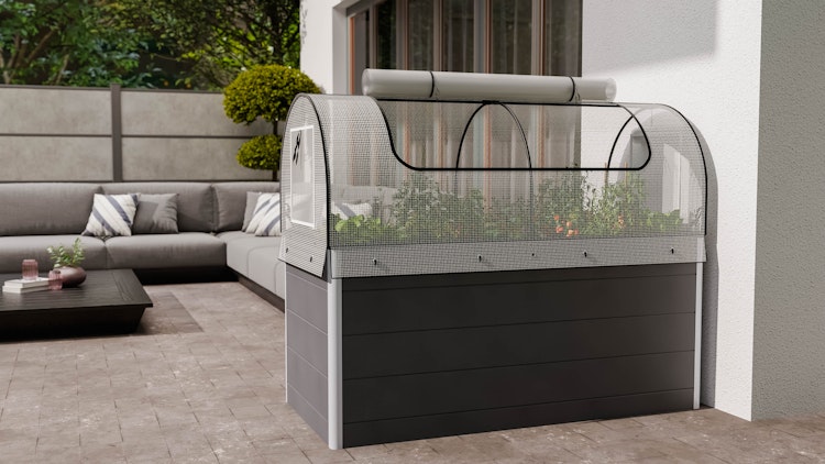 GroJa Frühbeet Aufsatz PE  149,9 x 69,4 x 62 cm Folie Weiß