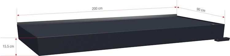 Gutta Rechteckvordach BS Plus 200 inkl. Wasserspeier (neues Modell)