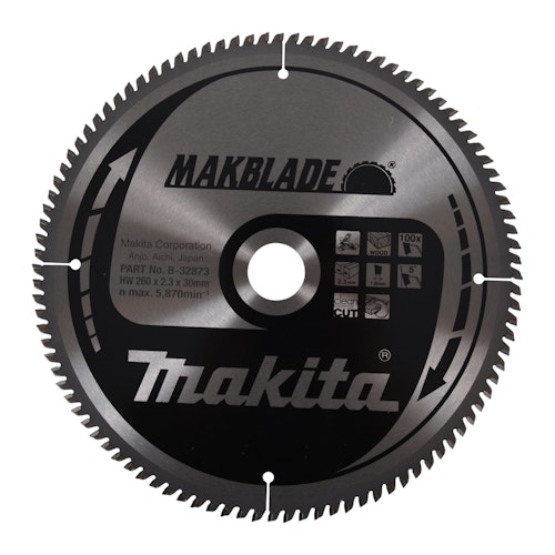 Makita MAKBLADE Sägeb. 260x30x100Z B-32873