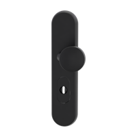 Griffwerk Kombischutzbeschlag TITANO_882 ES1 72mm Zylinderabdeckung Tür 38-50mm Graphitschwarz