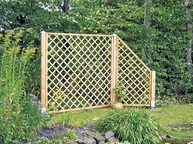 T&J DIAGONAL Rankzaun Ecke 10 x 10 cm 90 x 180/90 cm