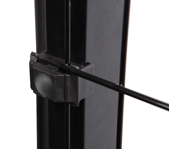 dz Zaunset BLACKY 5/4/5 Pfosten BL mit Edelstahlplättchen