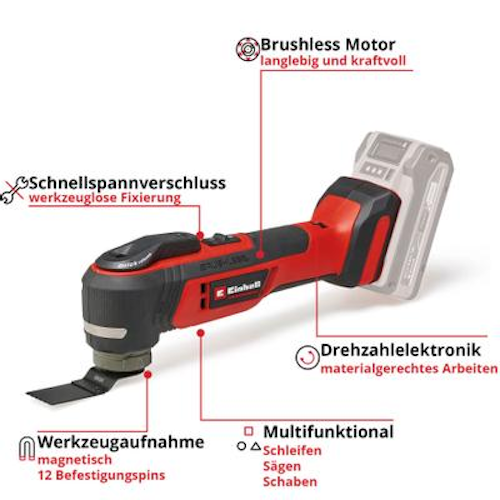 Einhell Akku-Multifunktionswerkzeug TP-MG 18 Li BL - Solo 4465190