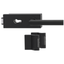 Vorschaubild Griffwerk PURISTO S -Graphitschwarz Ganzglastürbeschlagset -3-teiliger Bandsatz -mit Griff LUCIA GSC -PZ