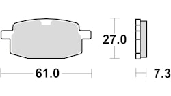 TRW Bremsbelag Typ EC Organisch mit ABE, Bremsbelag "MCB 590" Satz