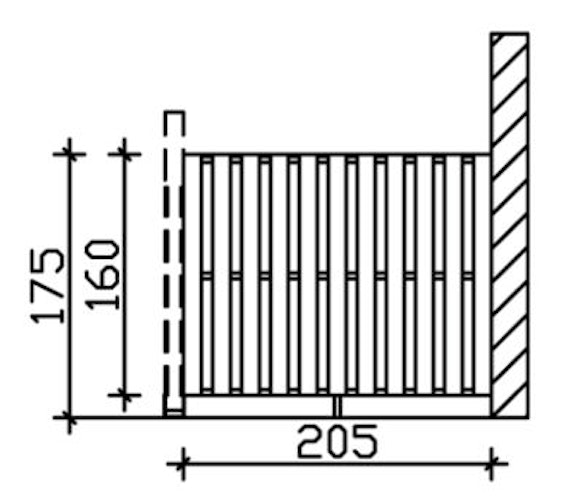 Skan Holz Seitenwand Deckelschalung für Terrassenüberdachung Douglasie