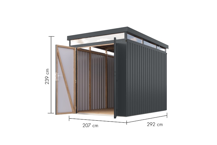 Karibu Metall Gartenhaus Aurum 2/2,5/3/3,5