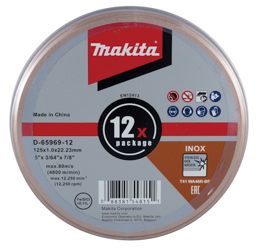 Makita Trennscheibe 125×1,0x22,23mm INOX D-65969-12