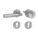 Vorschaubild GRIFFWERK Wechselgarnitur METRICO PROF Schraubtechnik FS Rosetten rund Knopf R2 Edelstahl matt L