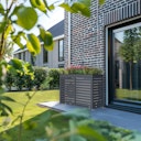 Vorschaubild T&J ELIAS Wärmepumpenverkleidung 140 x 50 x 102 cm Anthrazit, mit Pflanzdeckel