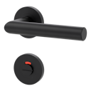 Vorschaubild Griffwerk LUCIA PROFESSIONAL PVD+ Schraubtechnik GK3 Rosetten rund WC rot/weiß Graphitschwarz PVD+