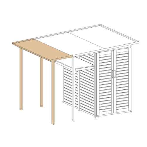 Weka Garten [Q] Erweiterung Model [Family] Fahrradunterstand für Garten [Q] Multi