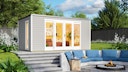 Vorschaubild Design Gartenhaus P 285 mit Panorama-Glastüren - 28 mm