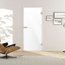 Vorschaubild Griffwerk Glasdrehtür (VSG) PIANO WHITE VSG PURE WHITE weiß blickdicht 834x1972x8.8mm Studio/Office DIN L/R