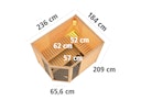 Vorschaubild Karibu Sauna Sinai 3 - Massivholzsauna mit Eckeinstieg 38 mm inkl. gratis Sauna-Zubehörset im Wert von 234,94 €