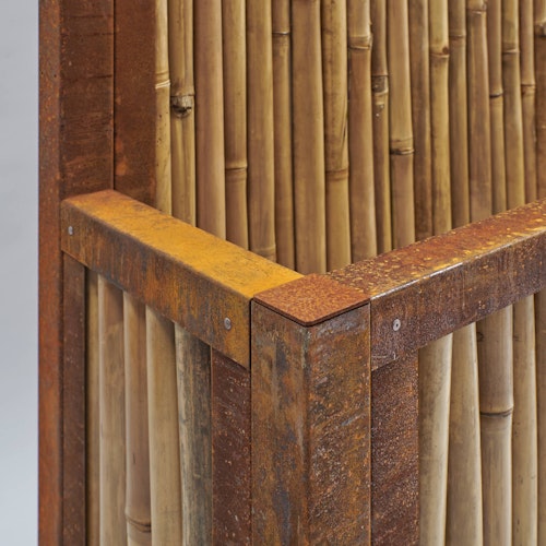 BambusBASIS Hochbeet mit Sichtschutz Profile Corten