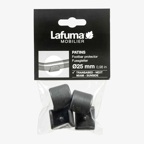 Lafuma Ersatzteil Fußschoner Ø 25 mm, 4 Stück, Anthrazit