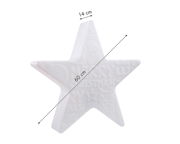 8 seasons design Solar LED-Dekoleuchte Shining Star 'Merry Christmas' Ø 60 cm