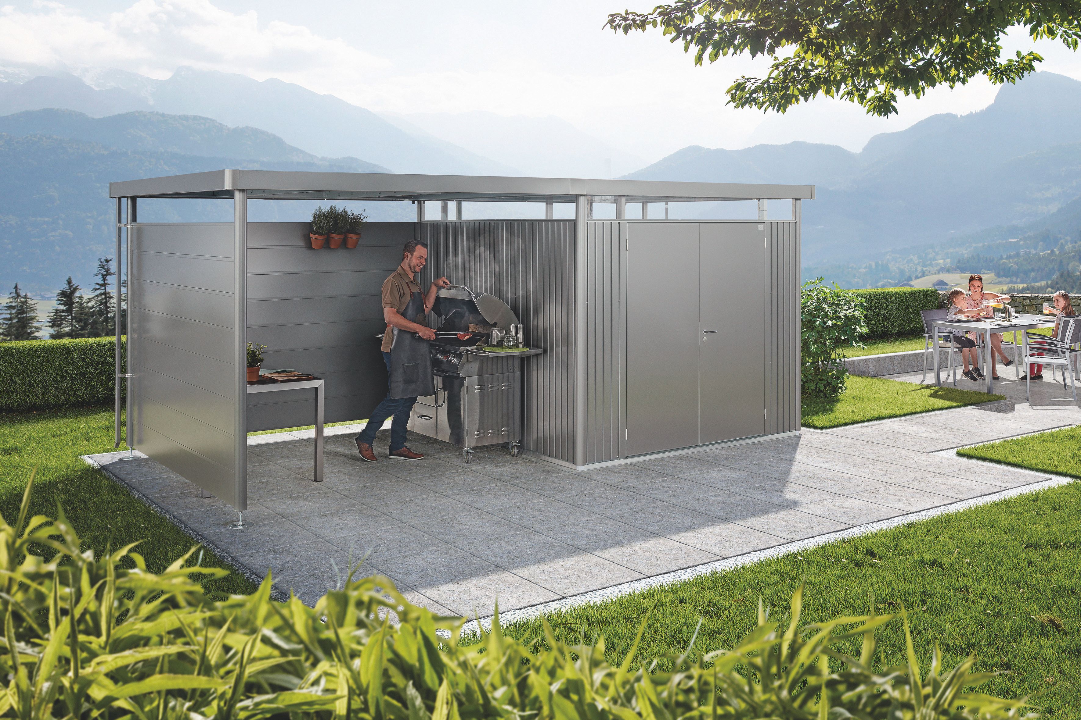 Biohort Rückwand für Seitendach zu Gerätehaus HighLine H2, H3, H4, H5, H6