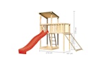 Vorschaubild Akubi Kinderspielturm Anna mit Pultdach inkl. Anbauplattform, Wellenrutsche und Netzrampe