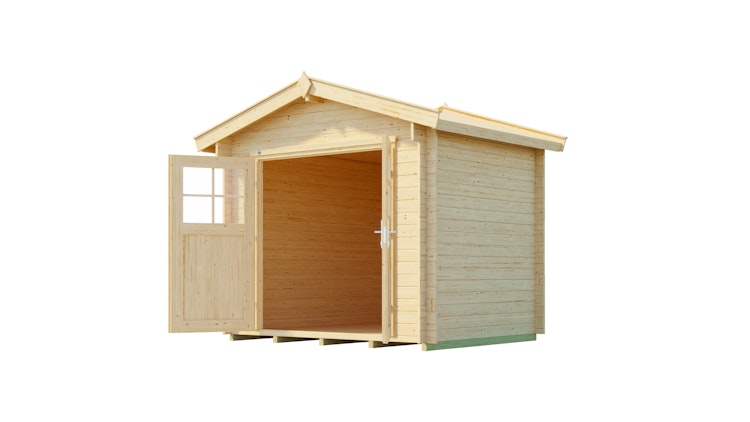 Weka 28 mm Gartenhaus Premium 28 mit Vordach (20 cm)