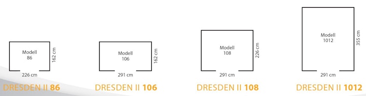 Pergart Metallgerätehaus Dresden II 86 - 106 - 108 - 1012